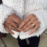 Duality Glow Ring, waterproof 18k gold-plated stainless steel