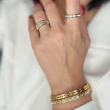 Waterproof 18k Gold Plated Stainless Steel Eternity Ring, 18k gold-plated stainless steel