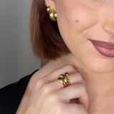 Bold Huggie Hoops, waterproof 18k gold-plated stainless steel