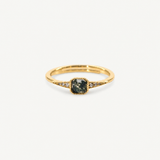 Vintage Gold Plated Aquatic Agate Ring