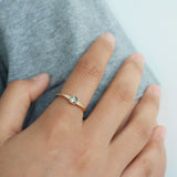 Vintage Gold Plated Aquatic Agate Ring