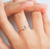 Vintage Gold Plated Aquatic Agate Ring