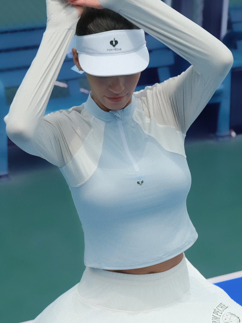 Aria UPF 50+ Mesh Sleeve Top for Tennis & Pickleball - Volaea Pickleball Attire