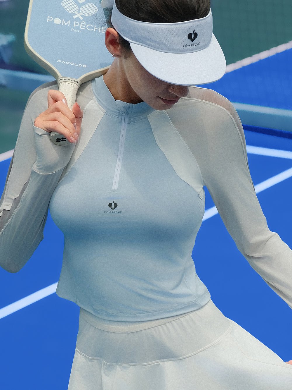 Aria UPF 50+ Mesh Sleeve Top for Tennis & Pickleball - Volaea Pickleball Attire