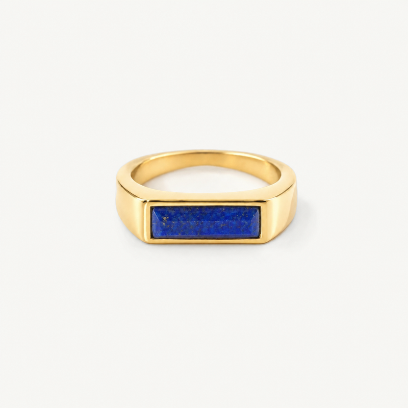 Bar Lapis Lazuli Ring