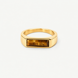 Bar Tigers Eye Ring