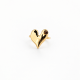 gold big heart ring