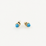 Blue Agate Stud Earrings for Women