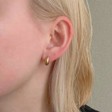 bold huggie hoops 12mm