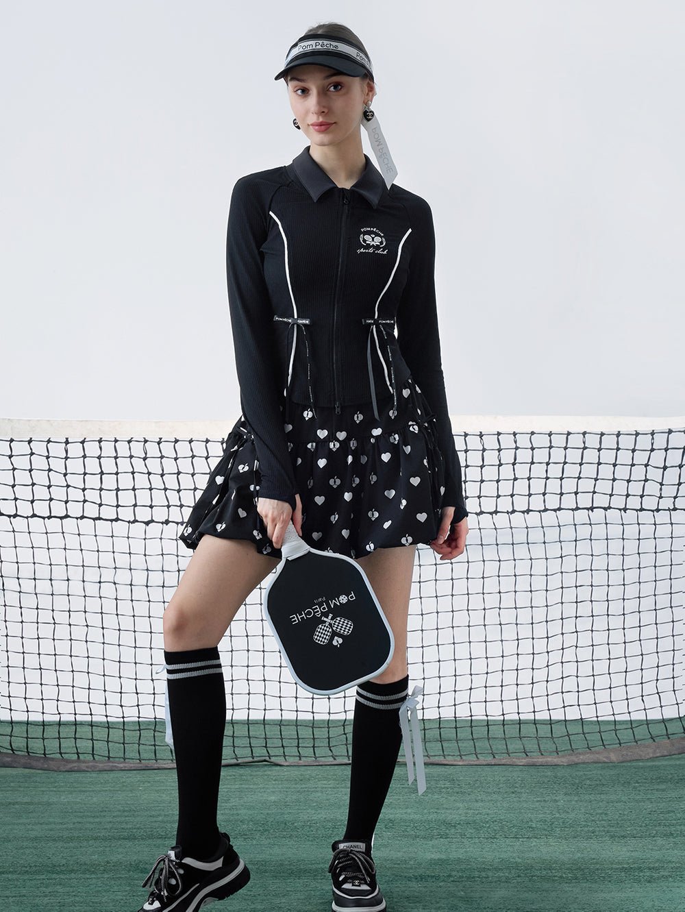 Bow Zip - Up Activewear Top for Tennis & Pickleball - Volaea Pickleball Attire