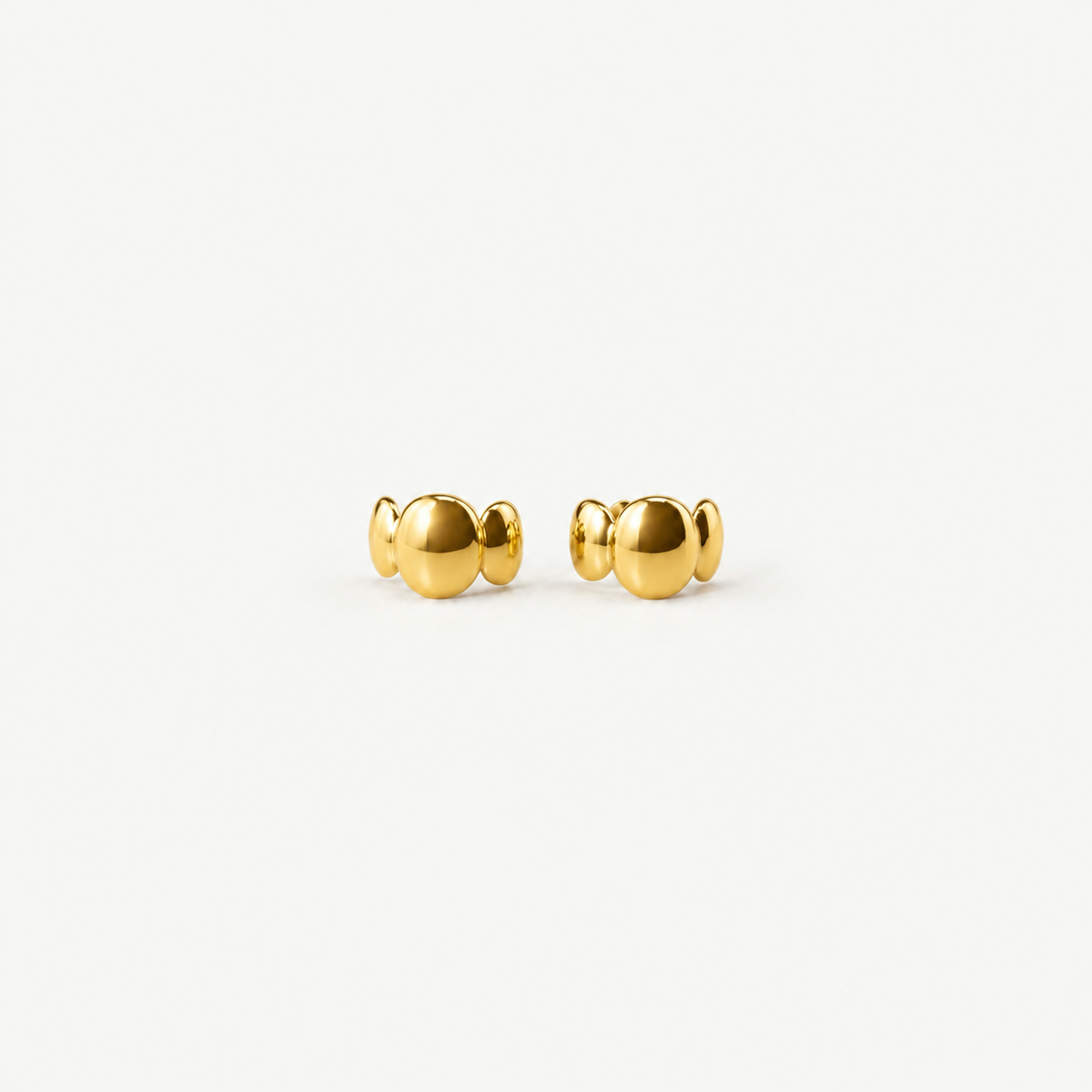Bubble Stud Earrings – 18k Gold Plated Waterproof Studs