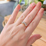Cluster Sparkling Ring, waterproof 18k gold-plated stainless steel