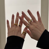 Divine Cross Ring, waterproof 18k gold-plated stainless steel