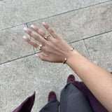 Duality Glow Ring, waterproof 18k gold-plated stainless steel