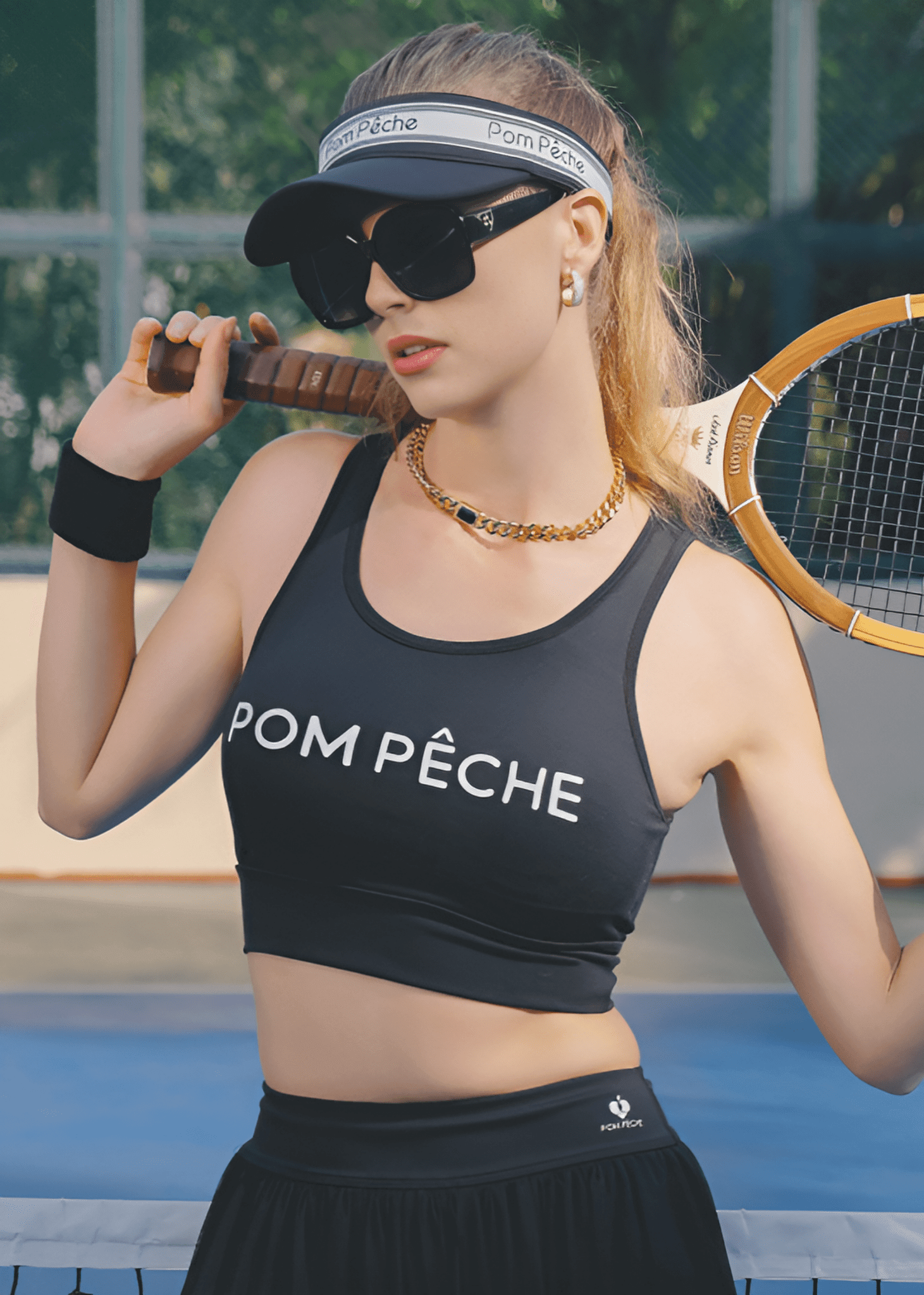 Cathy Black Adjustable Visor Cap Hat - Volaea Pickleball Attire