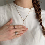 Crystal Bead Ring, waterproof 18k gold-plated stainless steel
