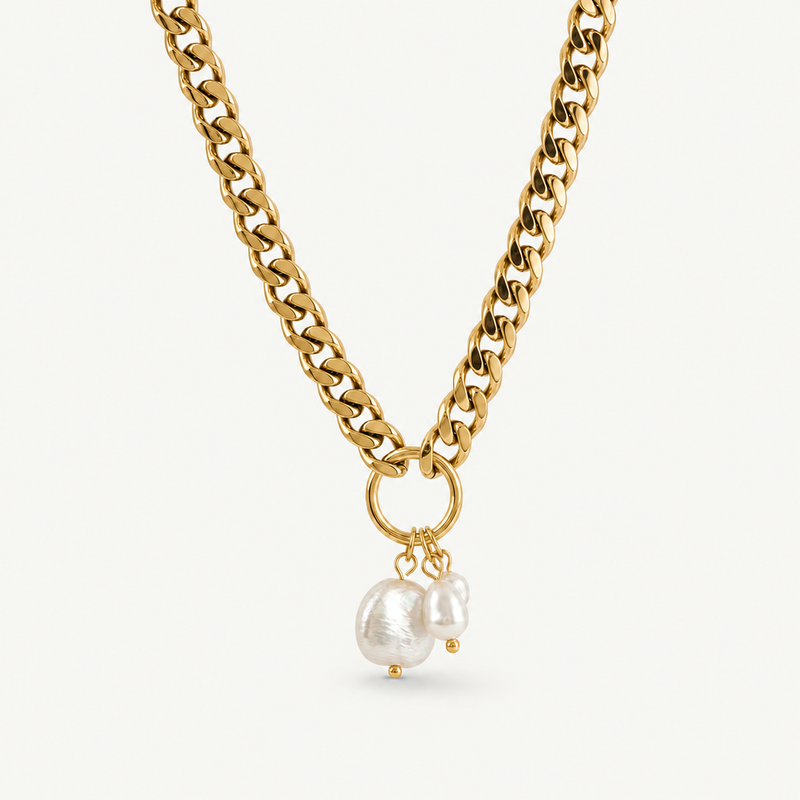 Chunky Baroque Pearl Necklace