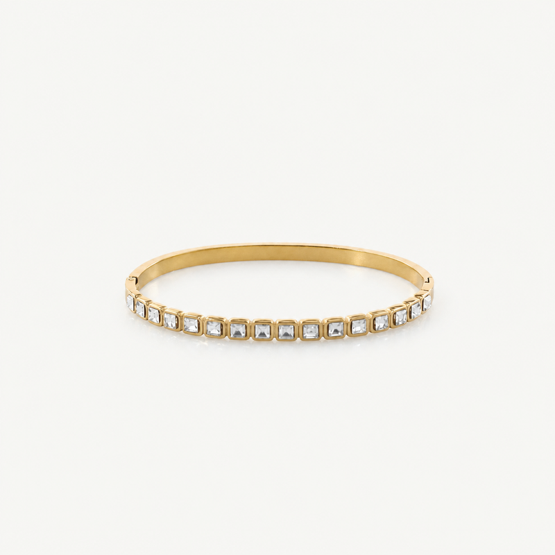 Clear Stones Bangle Bracelet