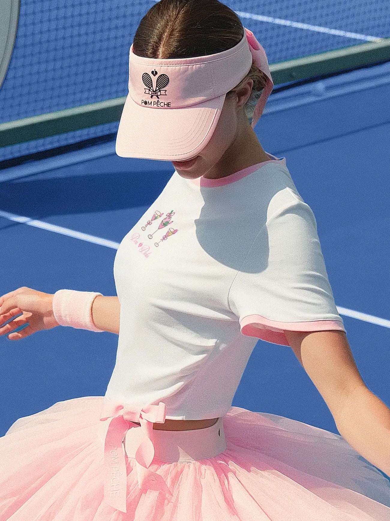 Cocktail Graphic Bow T-Shirt for Tennis & Pickleball - Volaea Pickleball Attire