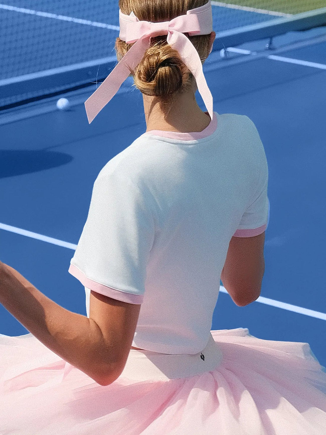 Cocktail Graphic Bow T-Shirt for Tennis & Pickleball - Volaea Pickleball Attire