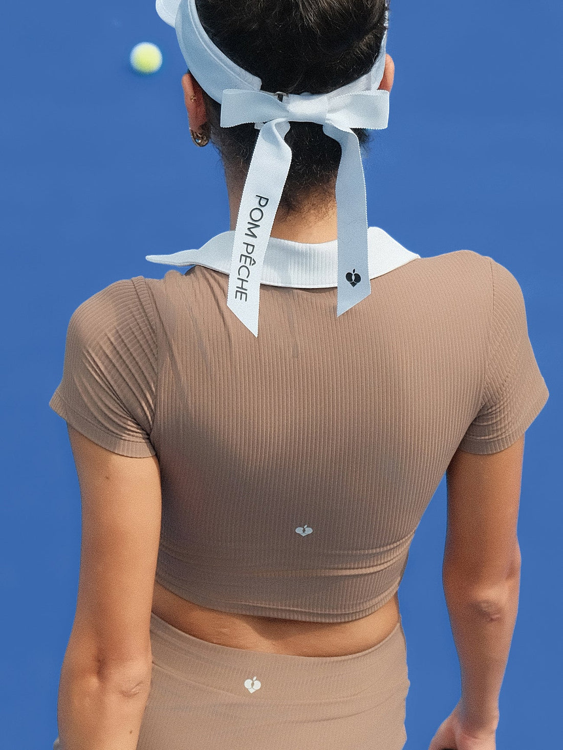 Contrast Collar Ribbed Polo Top for Tennis & Pickleball - Volaea Pickleball Attire