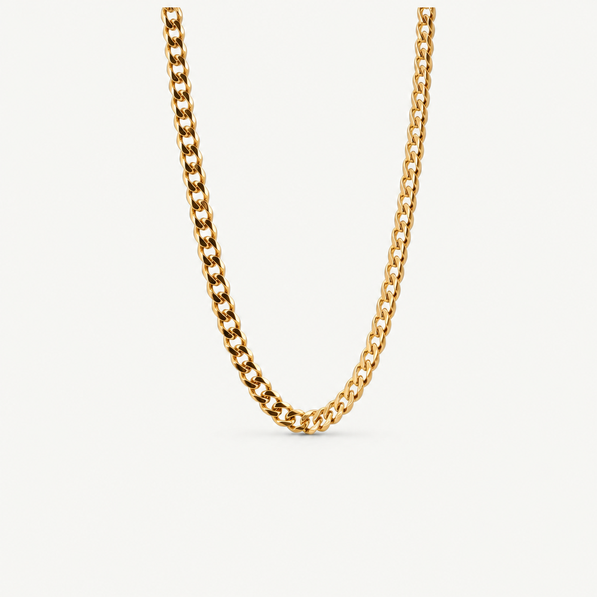 Cora Curb Chain Necklace – 18k Gold Stainless Steel