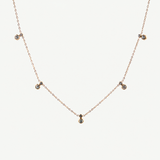 Crystal Bezel Station Necklace