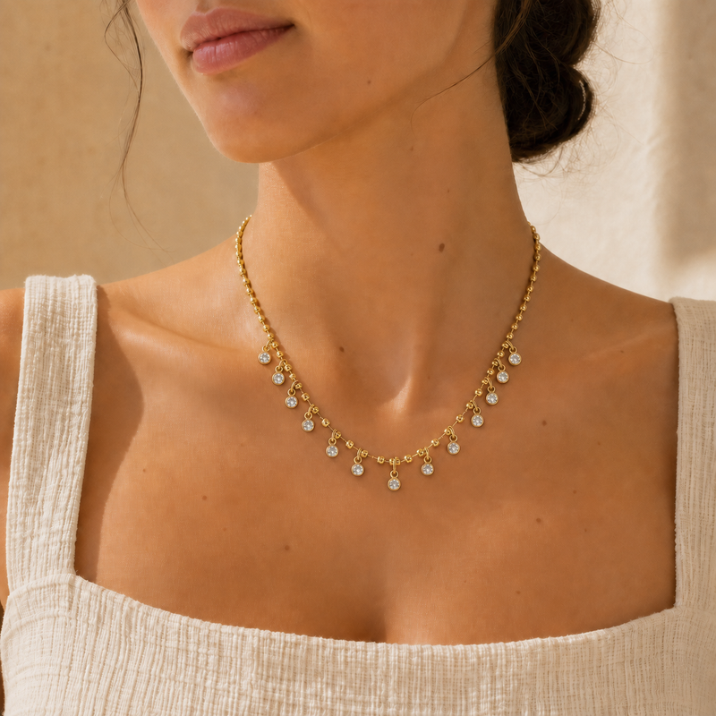 Crystal Fringe Necklace