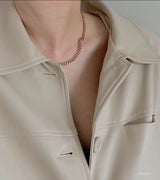 Cora Curb Chain Necklace, 18k gold-plated stainless steel