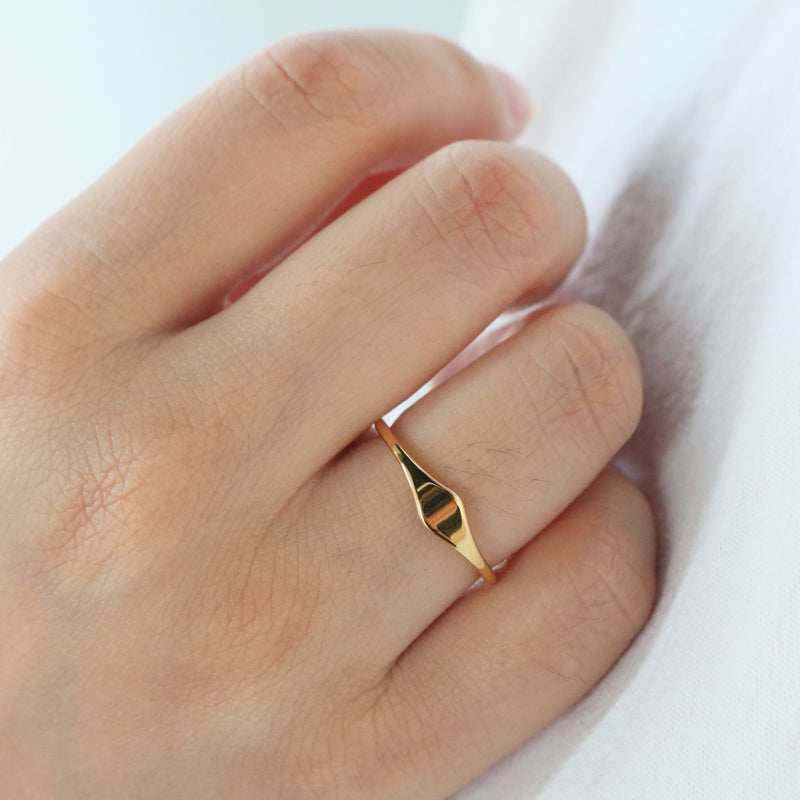 Tarnish-Free Waterproof 18k Gold Plated Stacker Ring