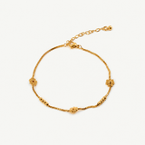 Daisy Chain Anklet - Waterproof Gold Daisies