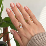 Duo Spark Wrap Ring, waterproof 18k gold-plated stainless steel