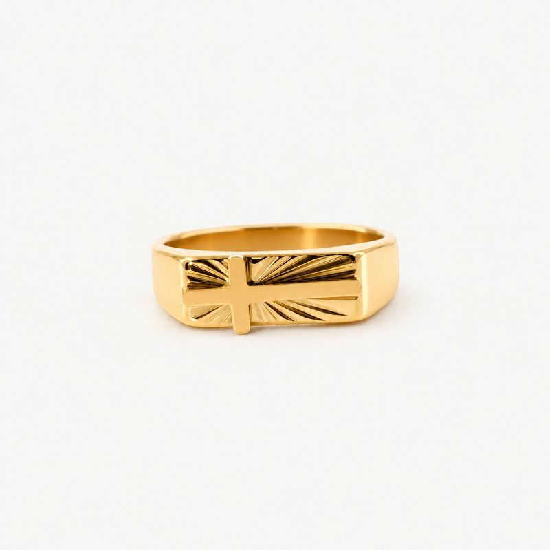 Divine Cross Ring — 18K Gold Plated Cross Ring
