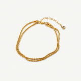 Double Layer Diamond-Cut Anklet
