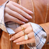 Tearlight Hug Ring, waterproof 18k gold-plated stainless steel