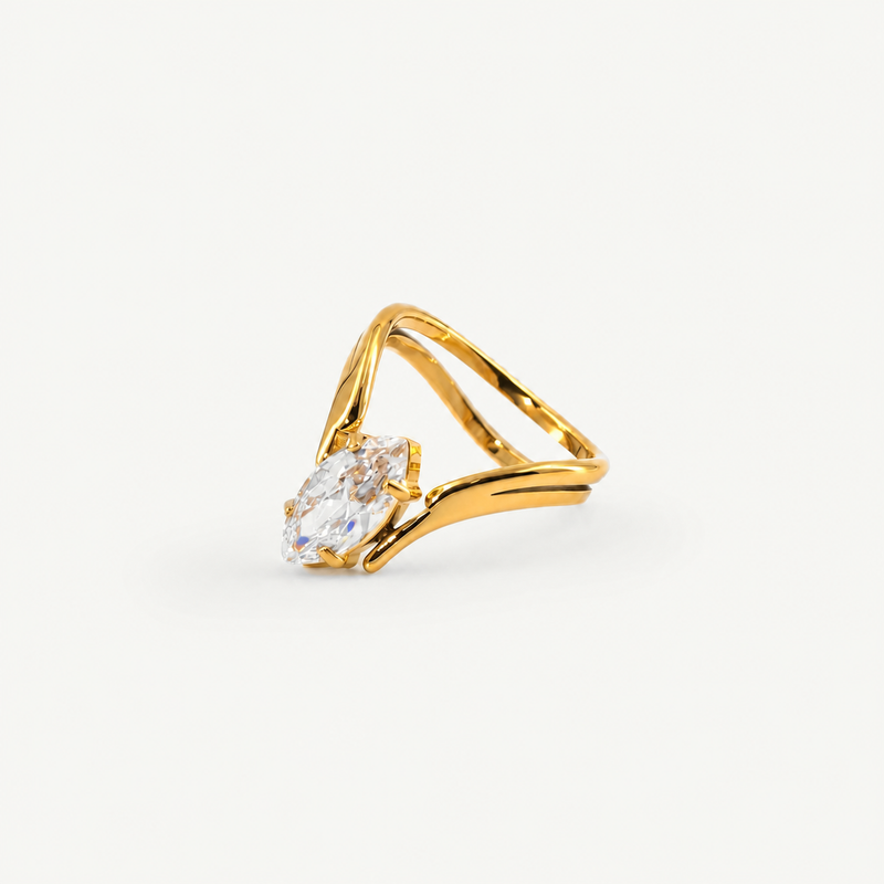 Embrace Marquise Ring – 18K Gold Plated