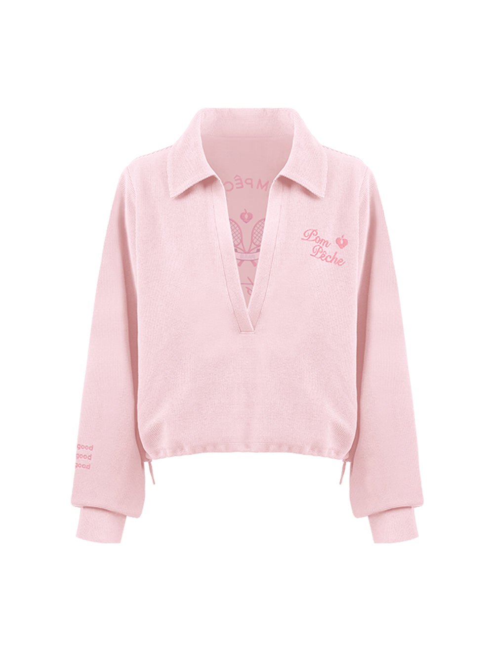 Embroidered Waffle Knit Pullover for Tennis - Volaea Pickleball Attire