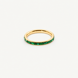 Emerald Slim Band Ring
