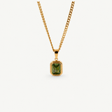 Emerald Stone Pendant Necklace