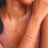 Waterproof Paperclip Chain Necklace, 18k gold-plated stainless steel