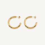 Faith Chunky Large Hoops 48mm Gold Earrings