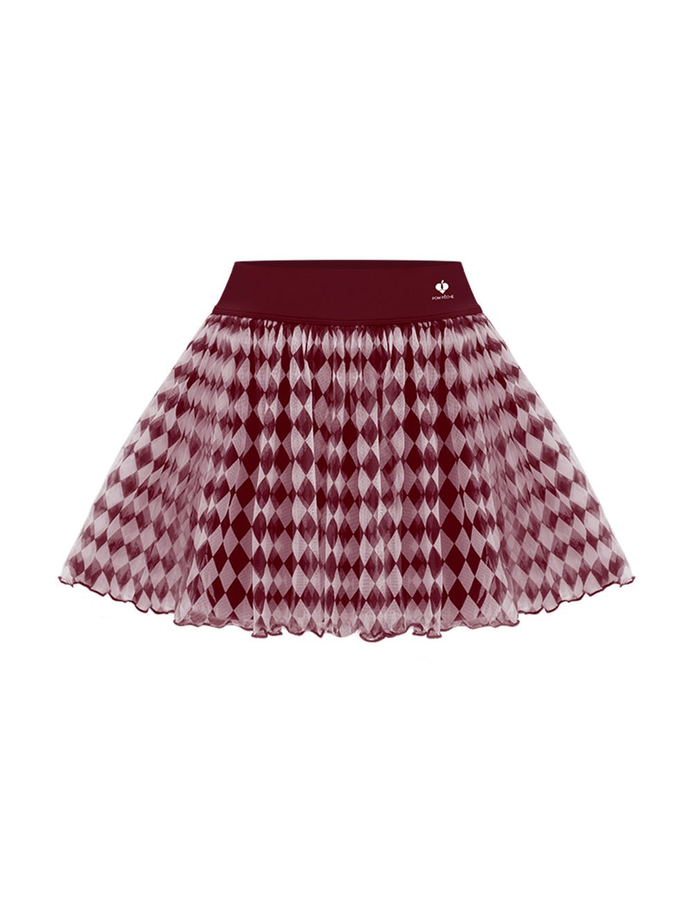 Flowy Heart - Print Mesh Skirt for Tennis & Pickleball - Volaea Pickleball Attire