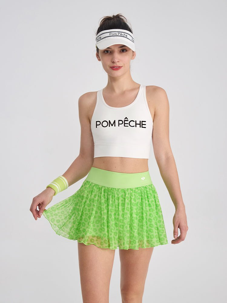 Flowy Heart - Print Mesh Skirt for Tennis & Pickleball - Volaea Pickleball Attire