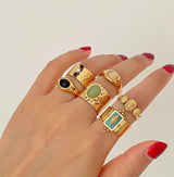 amazonite gemstone ring