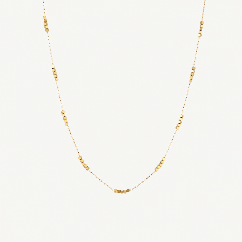 Gold Square Beads Choker