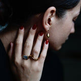Gold Teardrop Dangle Earrings