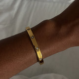Ollie Solitaire Bangle Bracelet