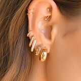 gold huggie hoops earrings