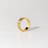 gold pave band ring