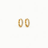 gold pave hoops